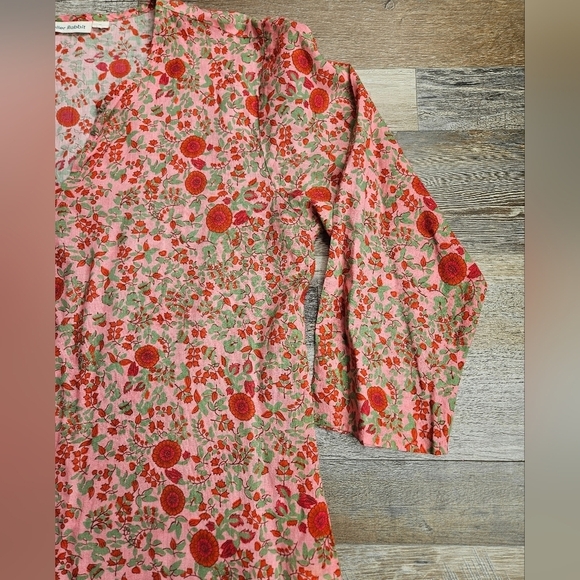 Roller Rabbit Medium Women's Tunic Top Floral Pink - Picture 5 of 12